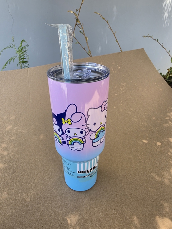 Hello Kitty Other - Hello Kitty Light Pink and Light Blue Tumbler Cup with Straw.  Please See Pictur